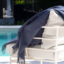 Load image into Gallery viewer, Brighton NZ Wool Throw | Navy