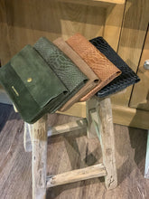 Load image into Gallery viewer, Suede Clutch / Crossbody Bag - Olive