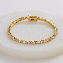 Load image into Gallery viewer, Dani Tennis Bracelet | Gold - Large || Zafino