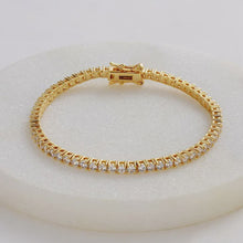 Load image into Gallery viewer, Dani Tennis Bracelet | Gold || Zafino