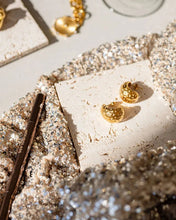 Load image into Gallery viewer, Mona Textured Teardrop Hoop Earrings | Gold