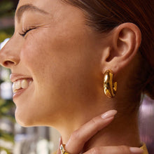 Load image into Gallery viewer, Bella Gold Hoop Earrings