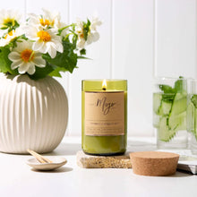Load image into Gallery viewer, Cucumber + Muddled Mint | MOJO Wine Bottle Candles