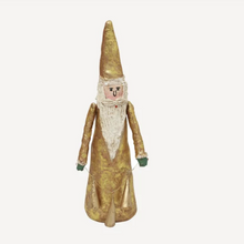 Load image into Gallery viewer, Canvas Santa Gold with Bell Garland