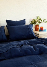Load image into Gallery viewer, Indigo Linen Quilt Cover Queen || Kip and Co