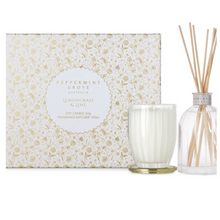 Load image into Gallery viewer, Lemongrass & Lime Mini Soy Candle & Diffuser Set
