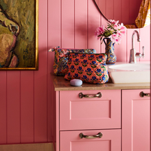 Load image into Gallery viewer, Kip & Co X Anna Spiro | Summer Rose Quilted Cotton Toiletry Purse