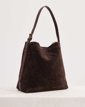 Load image into Gallery viewer, Suede Cabas Tote | Chocolate || Juju & Co