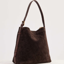 Load image into Gallery viewer, Suede Cabas Tote | Chocolate || Juju & Co