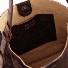 Load image into Gallery viewer, Suede Cabas Tote | Chocolate || Juju & Co
