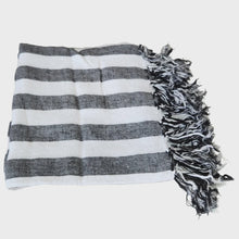Load image into Gallery viewer, Wide Black Stripe Throw