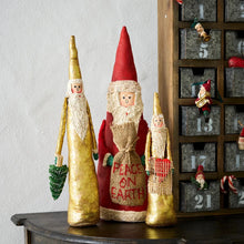 Load image into Gallery viewer, Canvas Santa Gold With Tree