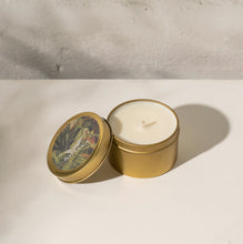 Load image into Gallery viewer, Handpoured Soy Candle in Travel Tin | Brass