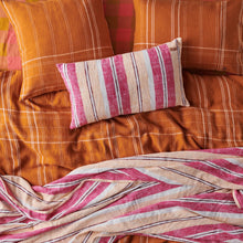 Load image into Gallery viewer, Santa Monica Pecan Tartan Linen Pillowcases Standard 2P Set || Kip & Co