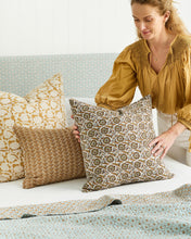 Load image into Gallery viewer, Marbella Saffron Linen Cushion 55x55cm | Walter G