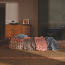 Load image into Gallery viewer, Addis Check Full Ruffle Pillowcase Set