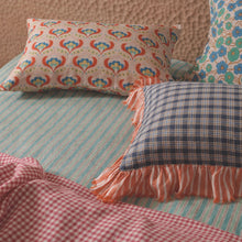 Load image into Gallery viewer, Addis Check Full Ruffle Pillowcase Set