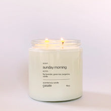 Load image into Gallery viewer, SUNDAY MORNING DOUBLE WICKED SOY CANDLE (16oz / 453g)