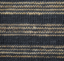 Load image into Gallery viewer, Jute Rugs + Runners  | Natural + Graphite Stripe || Jones Stripe