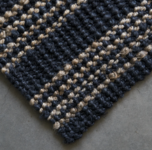 Load image into Gallery viewer, Jute Rugs + Runners  | Natural + Graphite Stripe || Jones Stripe