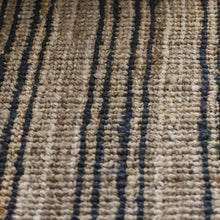 Load image into Gallery viewer, Jute Rugs + Runners  | Natural + Graphite Stripe || Smith Stripe