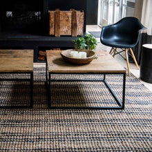 Load image into Gallery viewer, Jute Rugs + Runners  | Natural + Graphite Stripe || Smith Stripe
