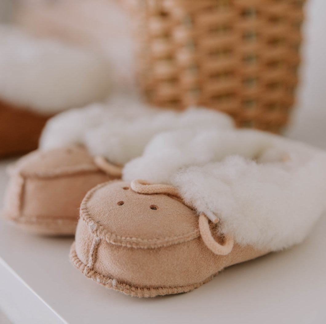 Sheepskin Baby Booties| Cane