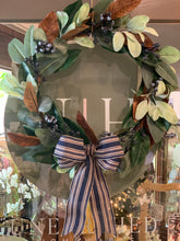 Load image into Gallery viewer, Magnolia Blueberry Wreath
