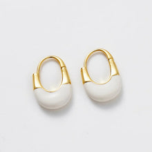 Load image into Gallery viewer, Stefi Hoop | Gold + White
