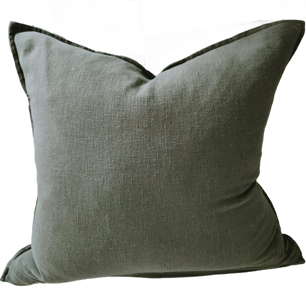 Linen Cushion | Khaki