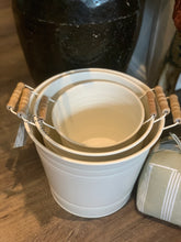 Load image into Gallery viewer, White Planter Buckets | Set 3
