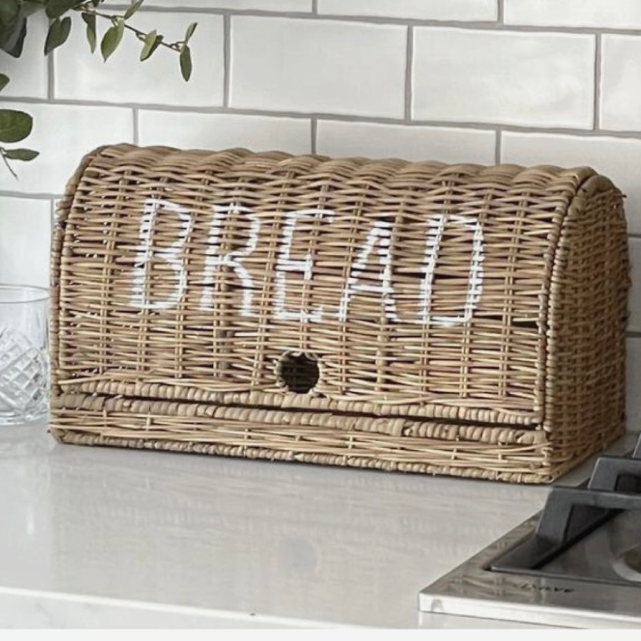 Rattan Bread Storage Basket – unearthedhomewares