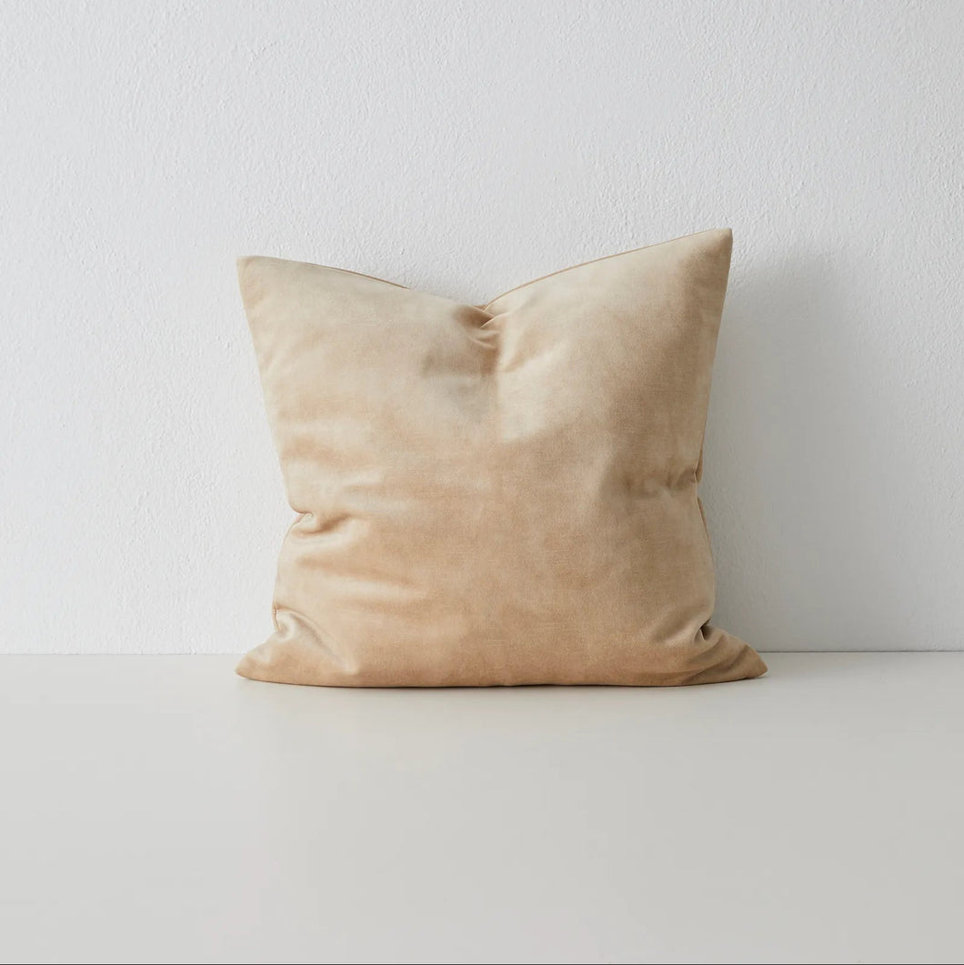 Ava Velvet Cushion | Nougat