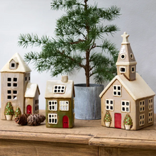Load image into Gallery viewer, Tea Light Christmas Church in Stone
