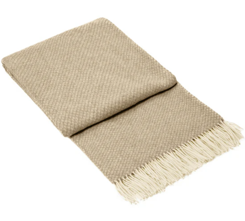 Chiswick Cashmere & Merino Wool Throw | Stone