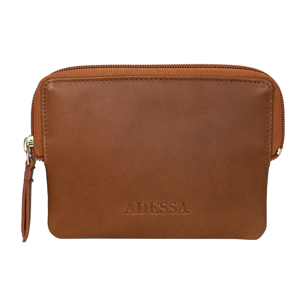 Leather Coin Purse - Brandy