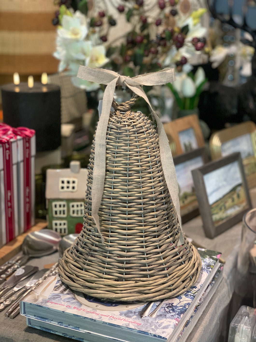 Woven Willow Rattan Bell | Large