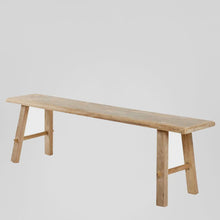 Load image into Gallery viewer, Long Recycled timber vintage Teak Bench

