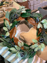 Load image into Gallery viewer, Magnolia Blueberry Wreath
