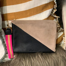 Load image into Gallery viewer, Arlington Milne - Paige Clutch | Black Pebble and Fawn Suede
