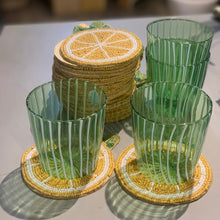 Load image into Gallery viewer, Lemon Coasters - Beaded | Set 4
