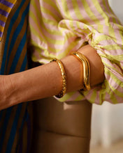 Load image into Gallery viewer, Alana Hammered Silver textured Cuff Bangle
