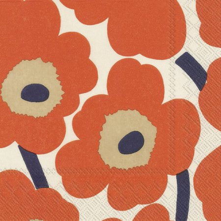 Napkins | Marrimekko Unikko || Cream + Orange