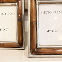 Load image into Gallery viewer, Photo Frame w Silver Metal Inlay
