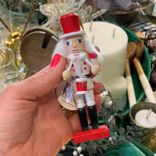 Load image into Gallery viewer, Nutcracker Red + White Hanging Christmas Ornament
