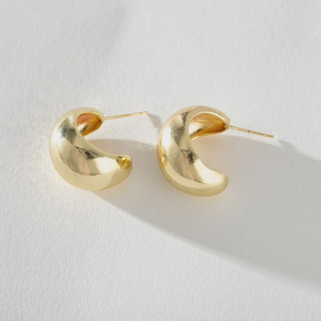 Georgia Round hoop Studs | Gold