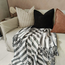 Load image into Gallery viewer, Stripe Linen Lumbar Cushion 90cm
