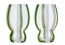 Load image into Gallery viewer, Kimi Wine Glass Set 2 | Green and White
