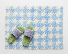 Load image into Gallery viewer, Houndstooth Blue Bath Mat || Kip &amp; Co
