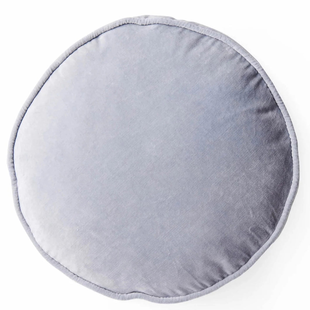 fog grey velvet cushion kip n co at Unearthed Homewares